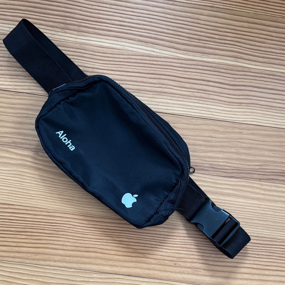 Aloha Apple Black Belt Bag